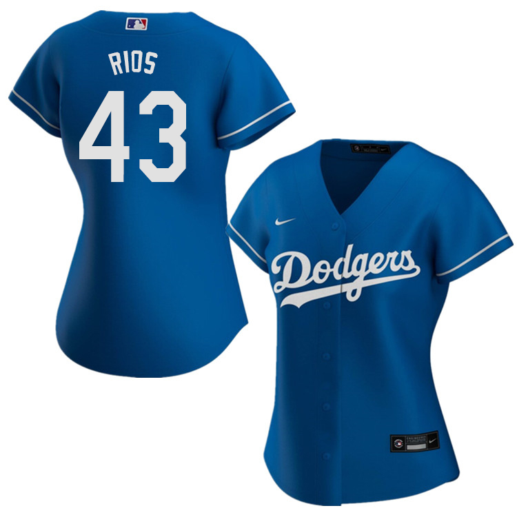 Nike Women #43 Edwin Rios Los Angeles Dodgers Baseball Jerseys Sale-Blue